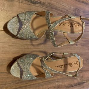 Silver De Blossom Collection Platform high heels